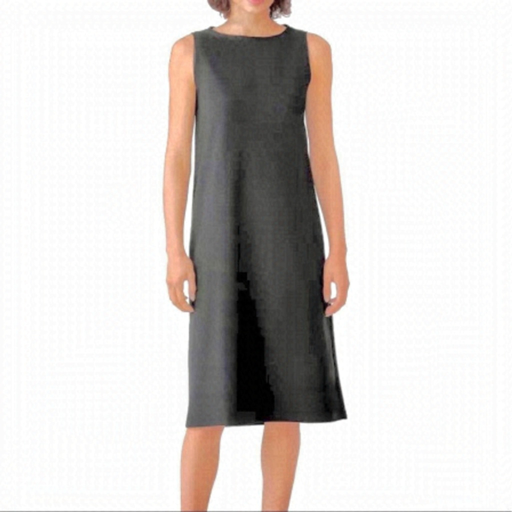 EILEEN Fisher Grey Sleeveless Rayon Dress Size S